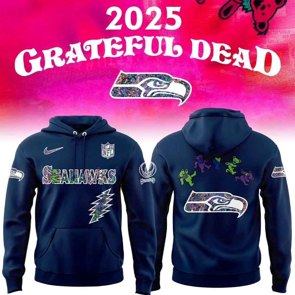 Seattle Seahawks Grateful Dead Night 2025 Hoodie Seahawks Merch Best Football Gifts