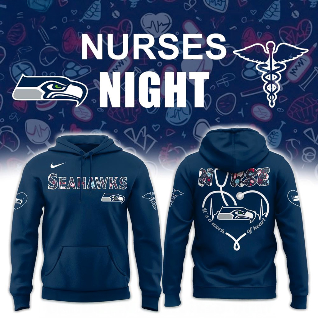 Seattle Seahawks Nurses Night Hoodie Seattle Seahawks Merch Football Fan Gift Ideas