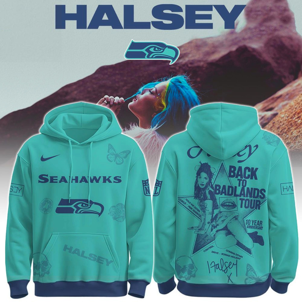 Seattle Seahawks X Halsey Back To Badlands Tour Hoodie Seattle Seahawks Merch Fans Gifts