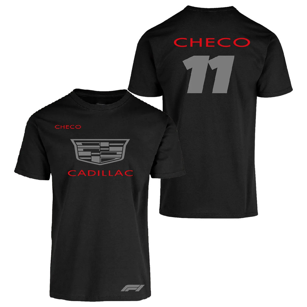 Sergio Checo Perez Merch Checo Perez Cadillac Silver T-Shirt Fan Apparel Racing Lovers Gifts