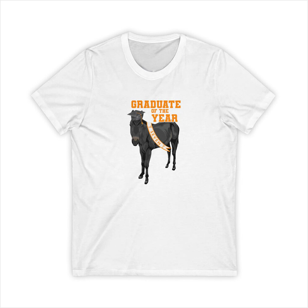 Seven Graduation T-Shirt Katie Van Slyke Merch White Best Friend Birthday Gifts