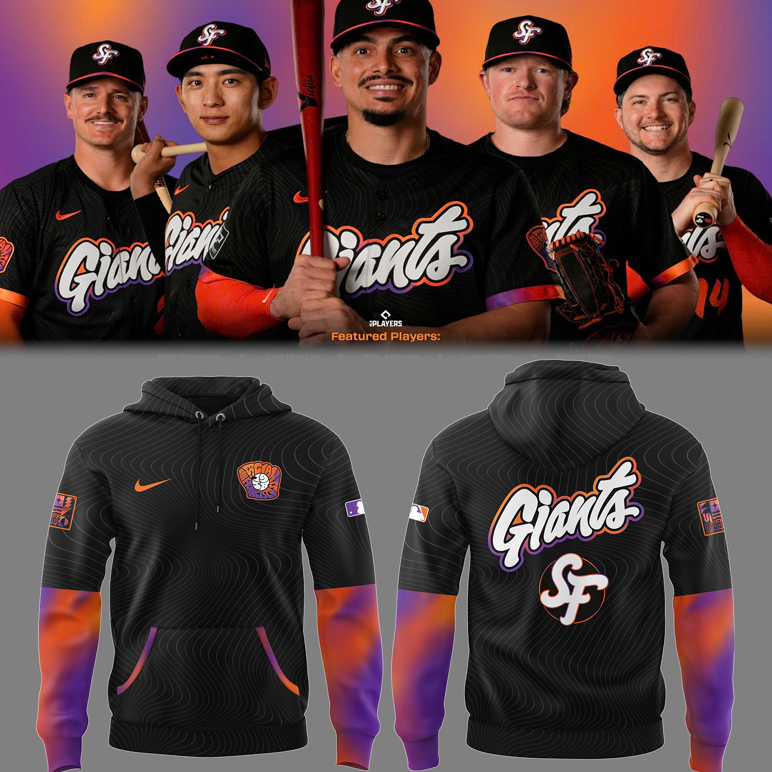 Sf Giants Baseball Limited City Connect 2.0 The Remix Hoodie Best Gifts For Baseball Players