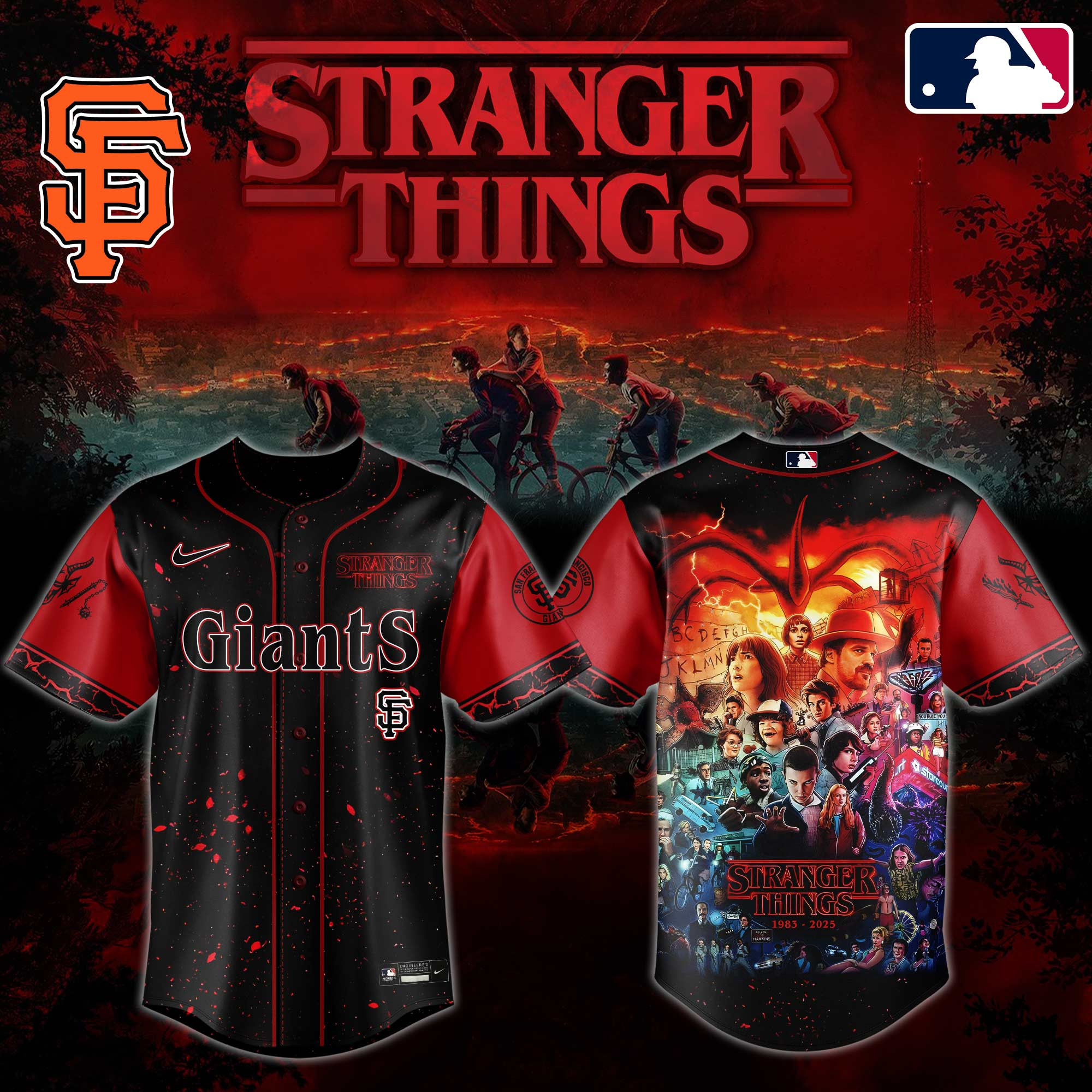 Sf Giants X Stranger Things Jersey 2025 Cool Baseball Gifts