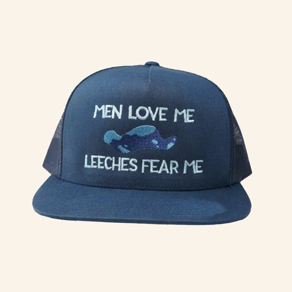 Shark Robot Merch Men Love Me Leeches Fear Me Trucker Hat Snapback Embroidered Him Gifts