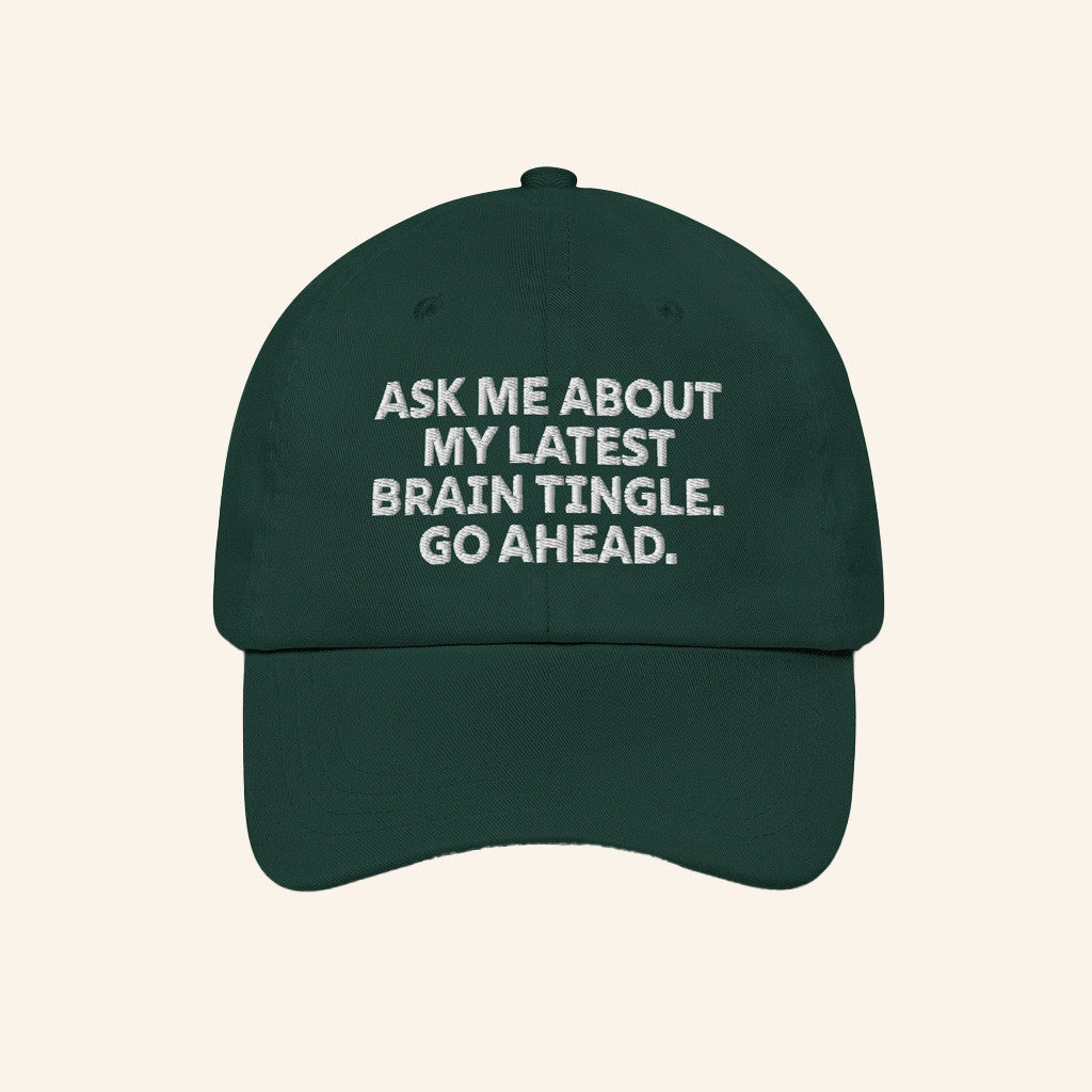 Sharon Mcmahon Merch Brain Tingle Go Ahead Hat Embroidered Gift Ideas For Boyfriend