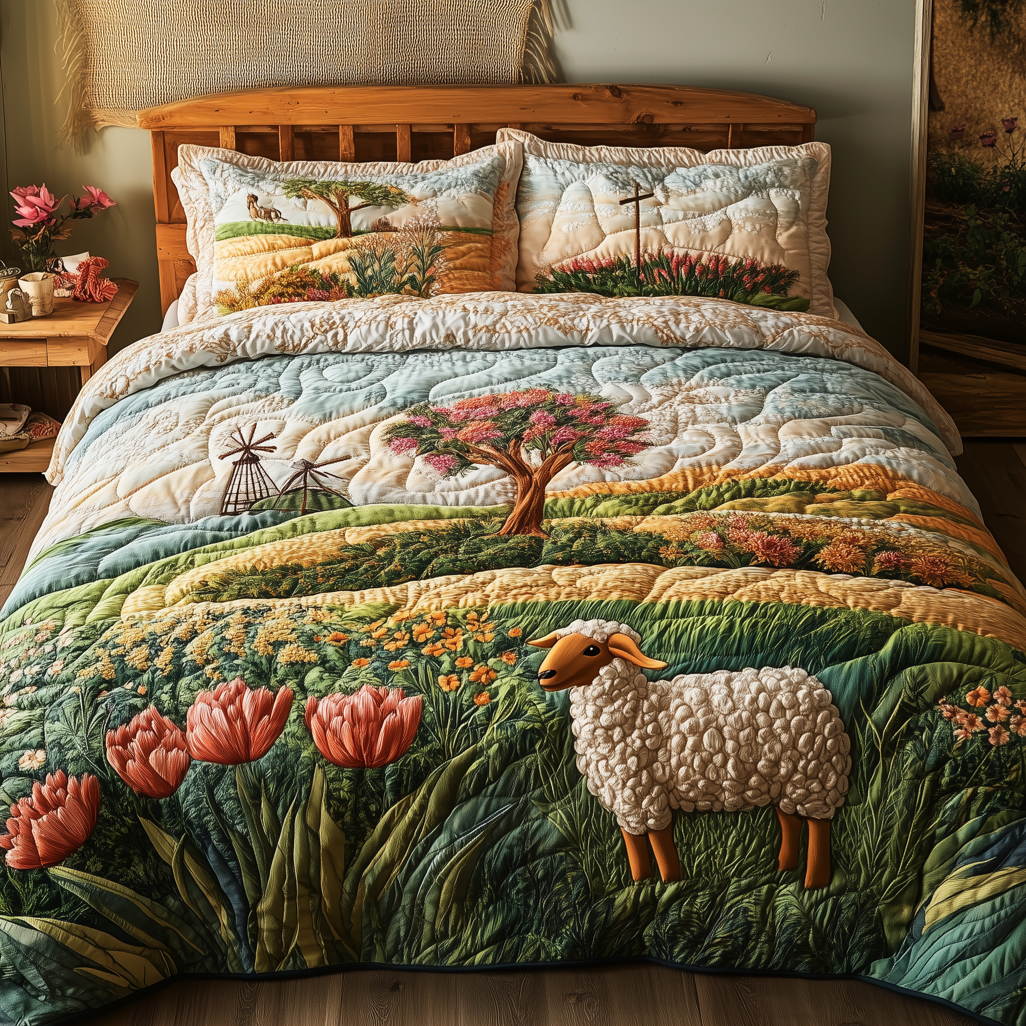 Sheep Quilted Bedding Set Duvet Cover Bedspread Set Item Tractor Supply Gifts For Men