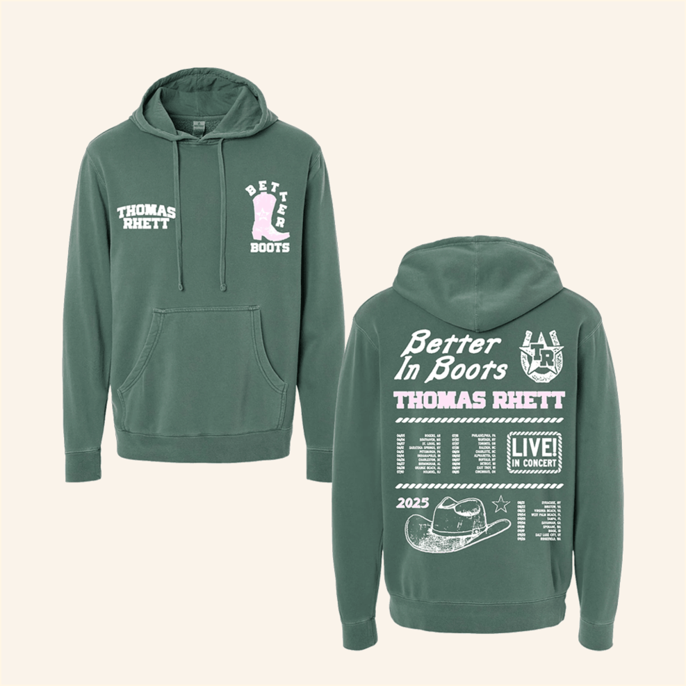 Shop 2025 Green Hoodie Thomas Rhett Merch Birthday Gifts For Best Friend Christmas Presents