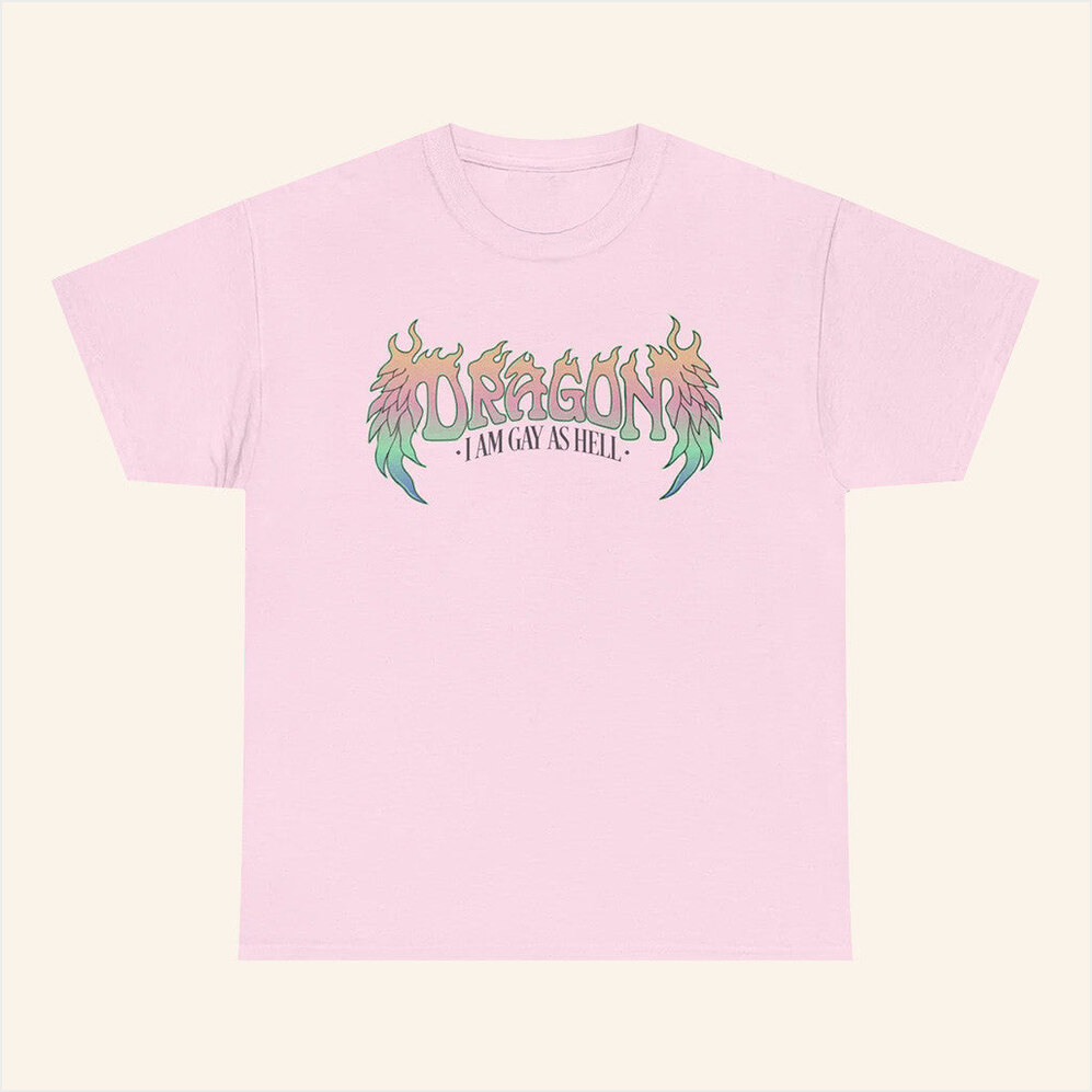 Shop Dragon I Am Gay As Hell T-Shirt Dropout Merch Gifts For Girlfriend Gifts For Best Friend