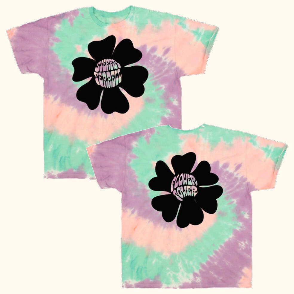 Sierra Ferrell Merch Tie Dye Flower Power T-Shirt Gifts For Mom Birthday Gifts For Fans
