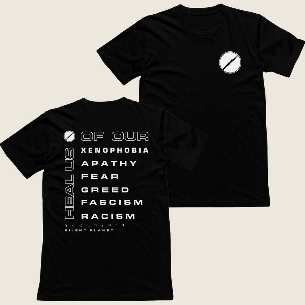 Silent Planet Merch Heal Us Charity T-Shirt Gifts For Band Fans Birthday Gifts For Besties
