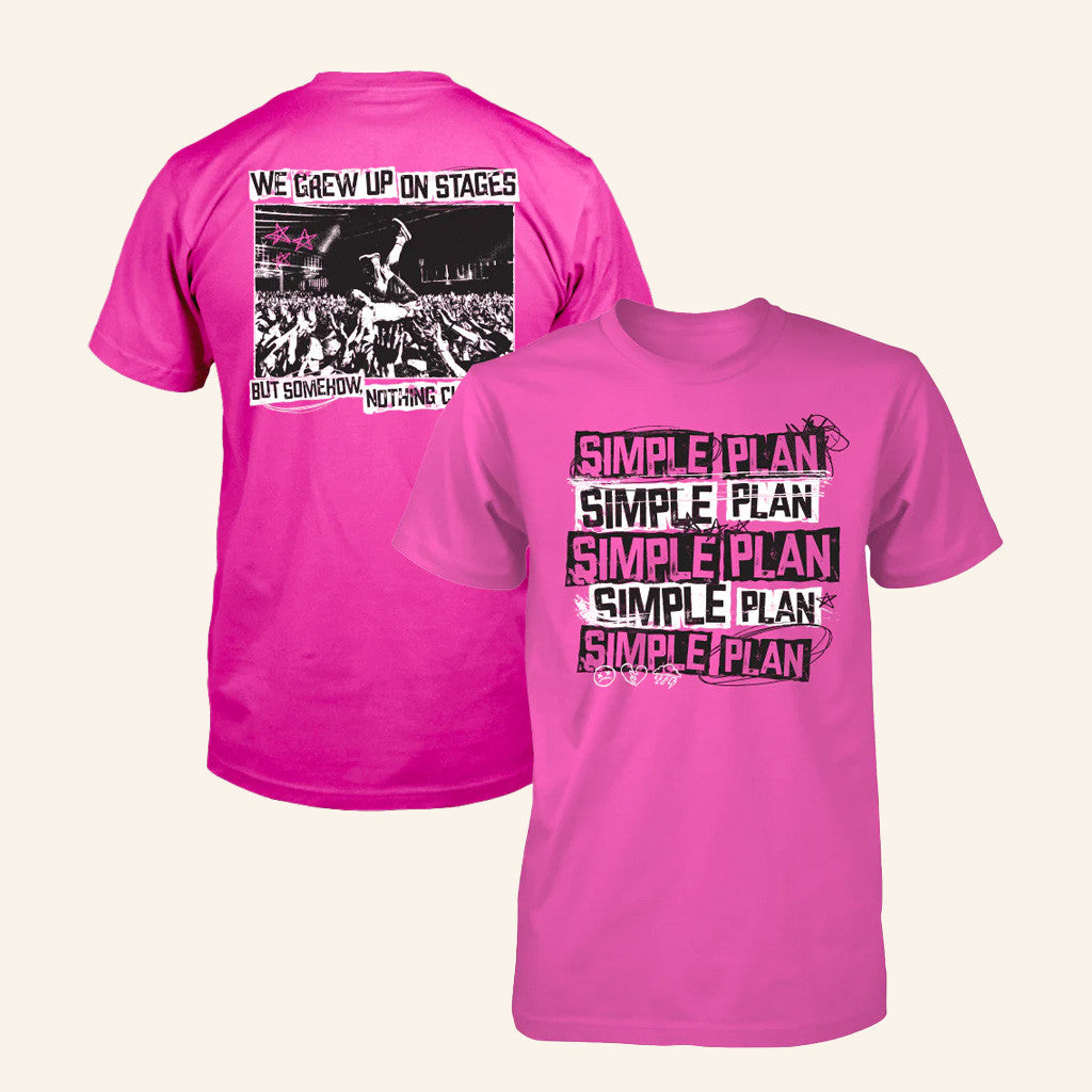 Simple Plan Merch Pink Jump T-Shirt Gifts For Mom