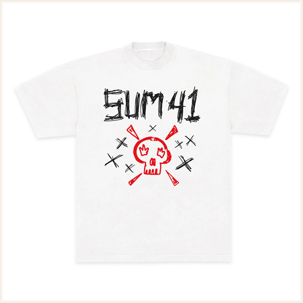 Sketch Logo Skull T-Shirt Sum41 Merch Birthday Gifts For Husband BFF Gifts Christmas Presents