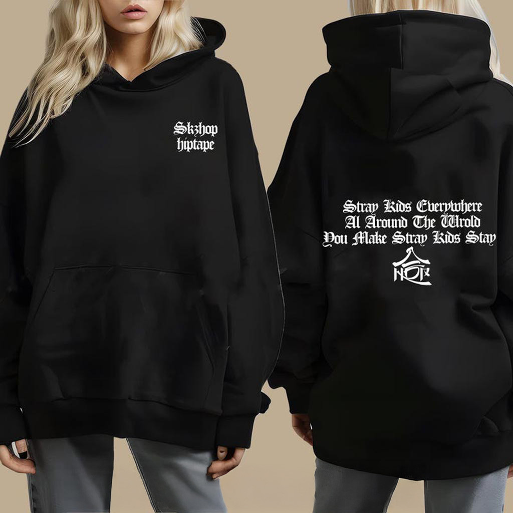 SKZHOP HIPTAPE Hoodie Stray Kids Domiate World Tour In Us Sweatshirt Stray Kids Ate Tshirt