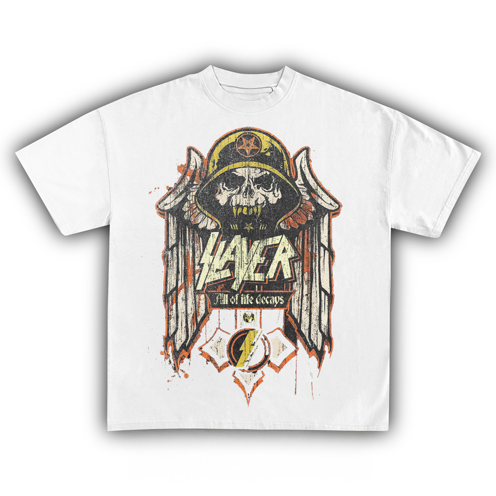 Slayer All Of Life Decays Vintage T-Shirt Slayer Merch Presents For Band Fans