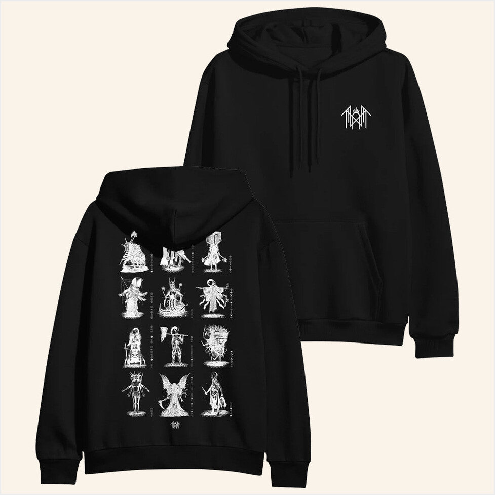 Sleep Token Chart Black Hoodie Spinefarm Merch Best Friend Birthday Gifts Christmas Presents