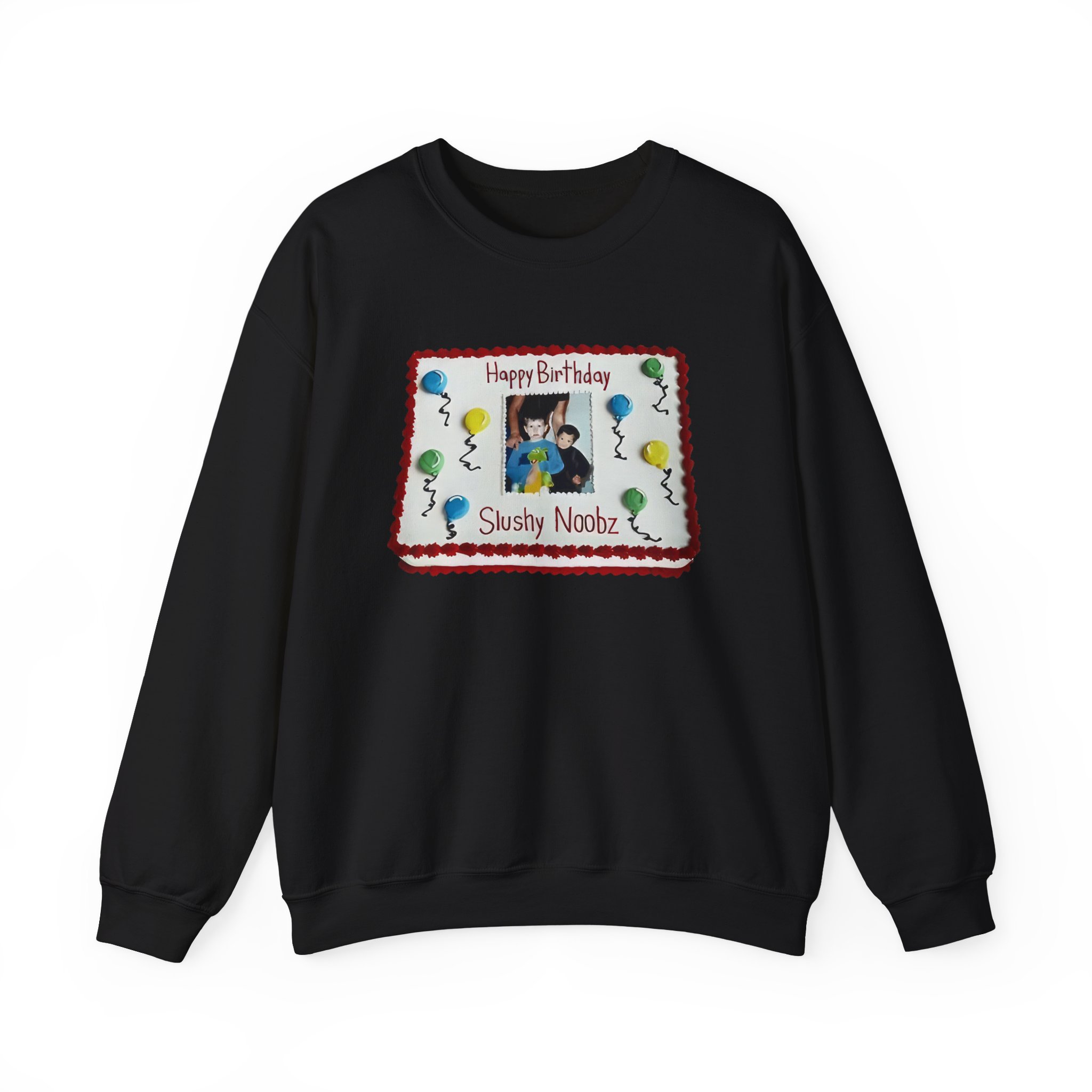 Slushy Noobz Birthday Cake Heavy Blend Crewneck Sweatshirt Best Idea Gift For Friends