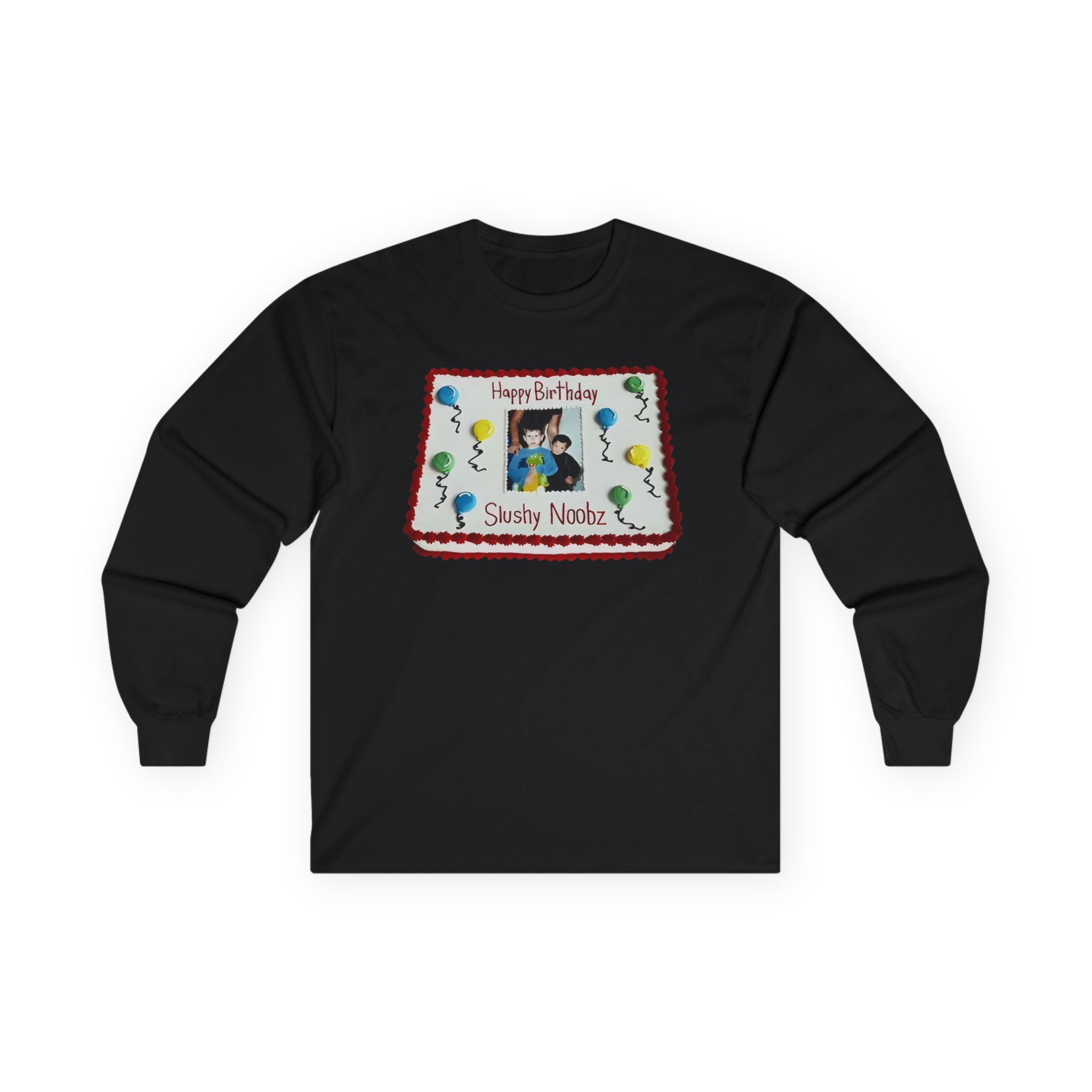 Slushy Noobz Birthday Cake Ultra Cotton Long Sleeve Tee Trendy Merch Gift For Her