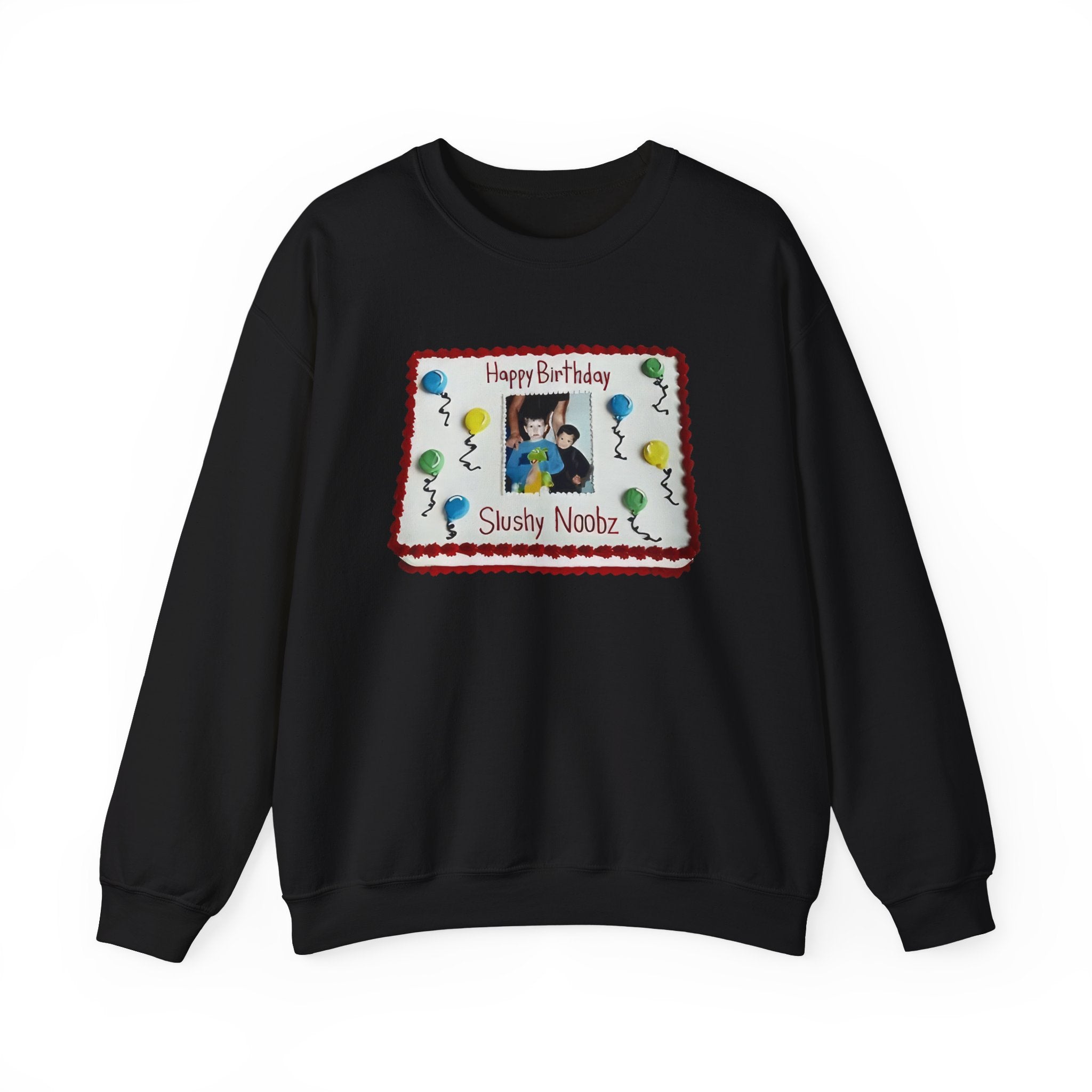 Slushy Noobz merch Birthday Cake Unisex Heavy Blend Crewneck Sweatshirt Gifts For Friends