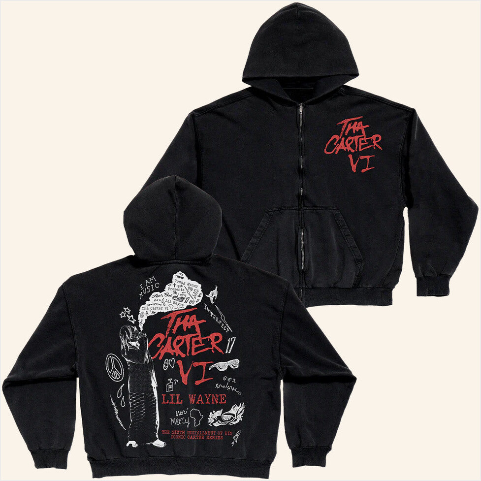 Smoke Clouds Zip Up Hoodie Lil Wayne Merch Birthday Gifts For Husband Gifts For Best Friend