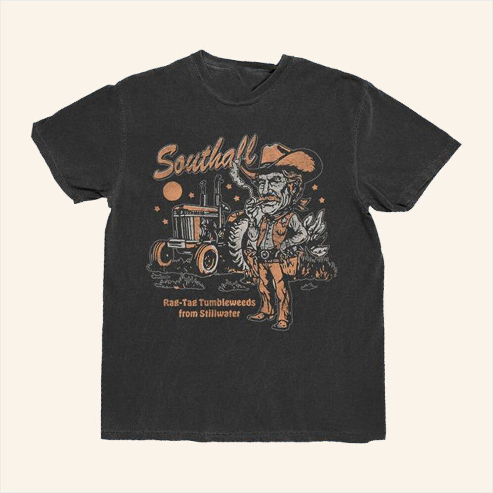 Smoking Cowboy T-Shirt Sunfrog Solutions Merch Best Birthday Gifts For Husband BFF Gifts