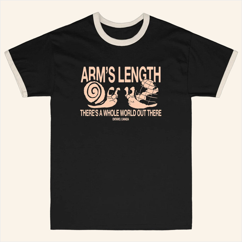 Snail Ringer T-Shirt Arm's Length Merch Birthday Gifts For Husband Gifts For Friends