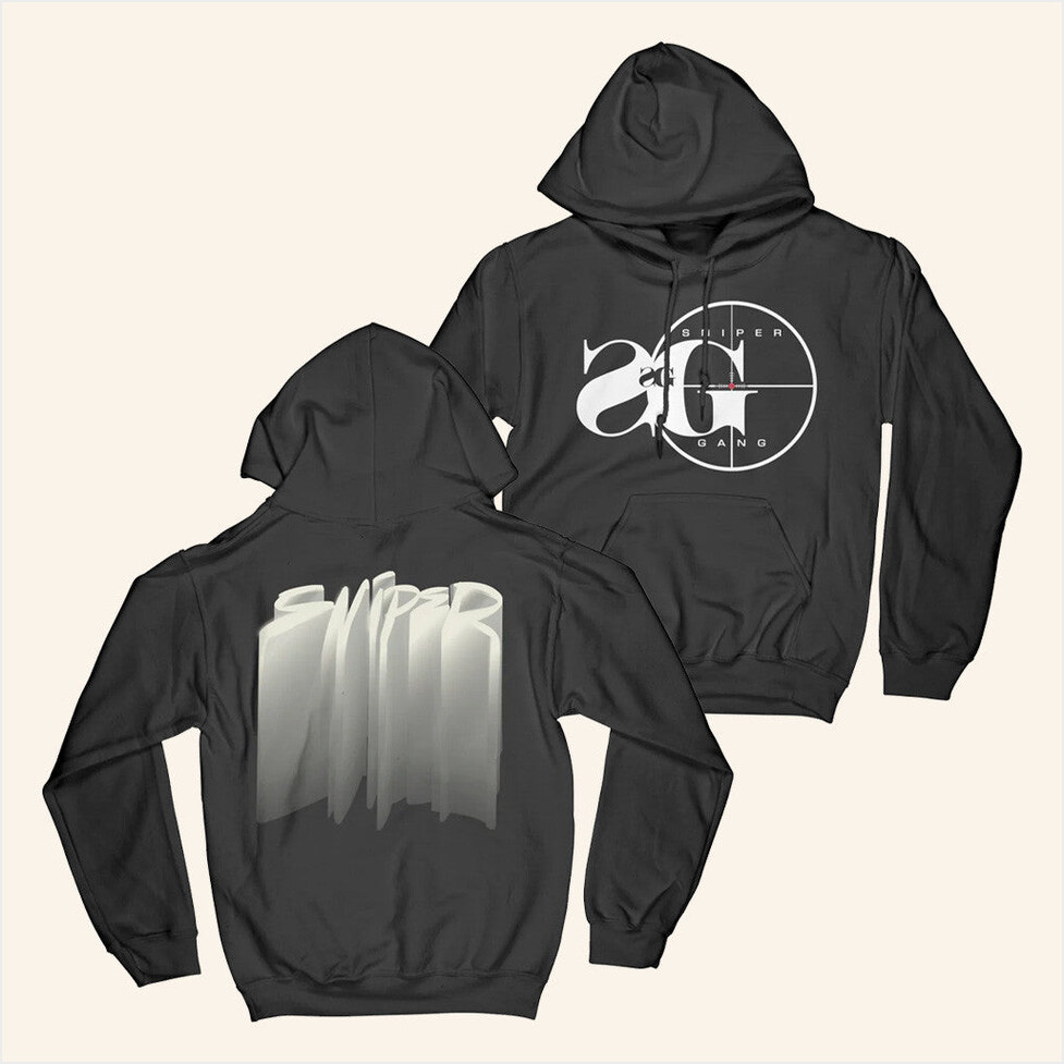 Sniper Gang Logo Deluxe Black Hoodie Sniper Gang Apparel Merch Him Gifts For Friends