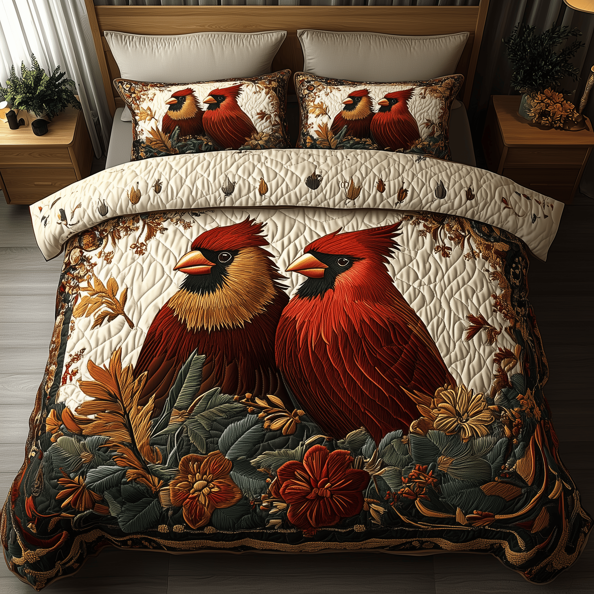 Soulmates in Flight Quilted Bedding Set Best Duvet Cover Bedspread Set Unique Father'sDay Gifts