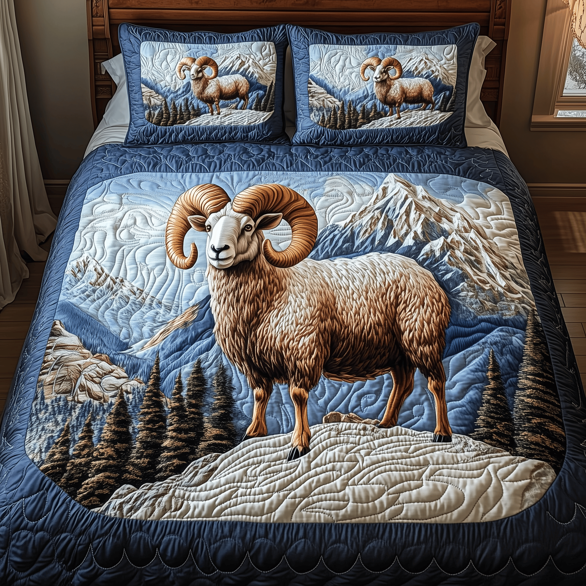 Sovereign Ridge Quilted Bedding Set Unique Duvet Cover Bedspread Set Valentine'S Day Ideas For Her