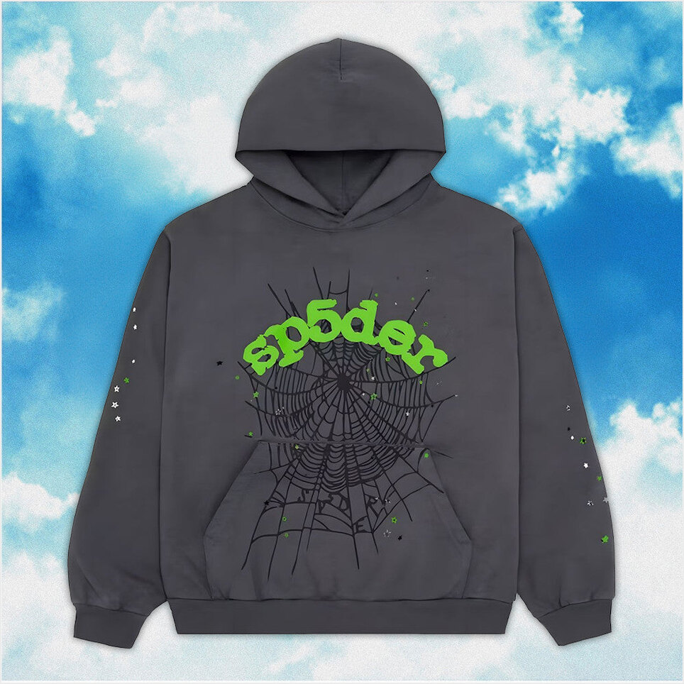 Sp5der Web Hoodie Slate Grey Spider Web Hoodie Spider Merch Birthday Gifts For Men Women