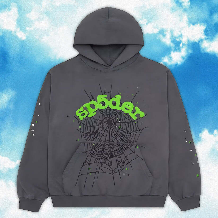 Sp5der Web Hoodie Slate Grey Spider Web Hoodie Spider Merch Gifts For Men Women Gifts For BFF