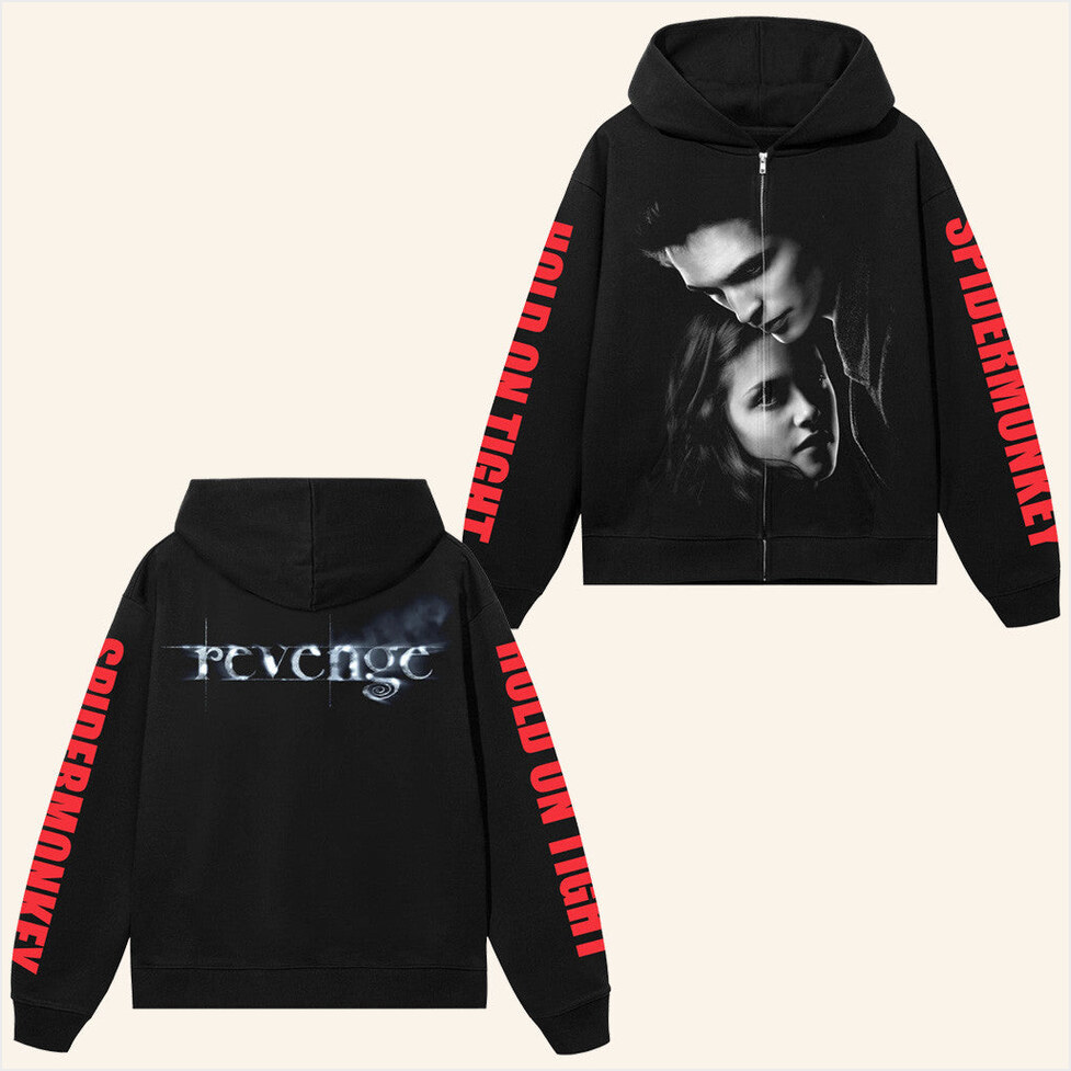 Spider Monkey Zip Black Red Hoodie Revenge Merch Best Birthday Gift Ideas Christmas Presents