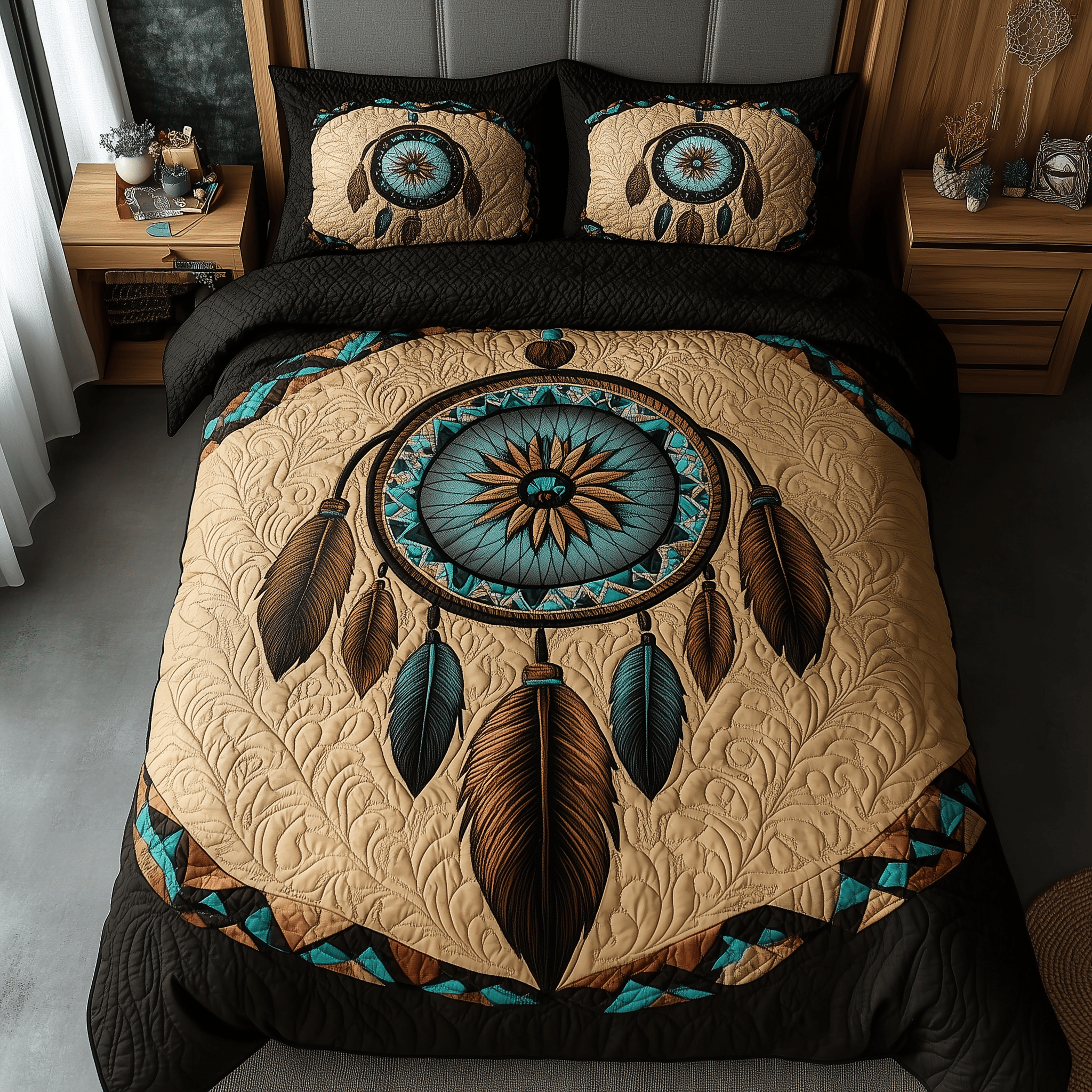 Spirit Guardian Quilted Bedding Set Best Duvet Cover Bedspread Set Adult Son Gift
