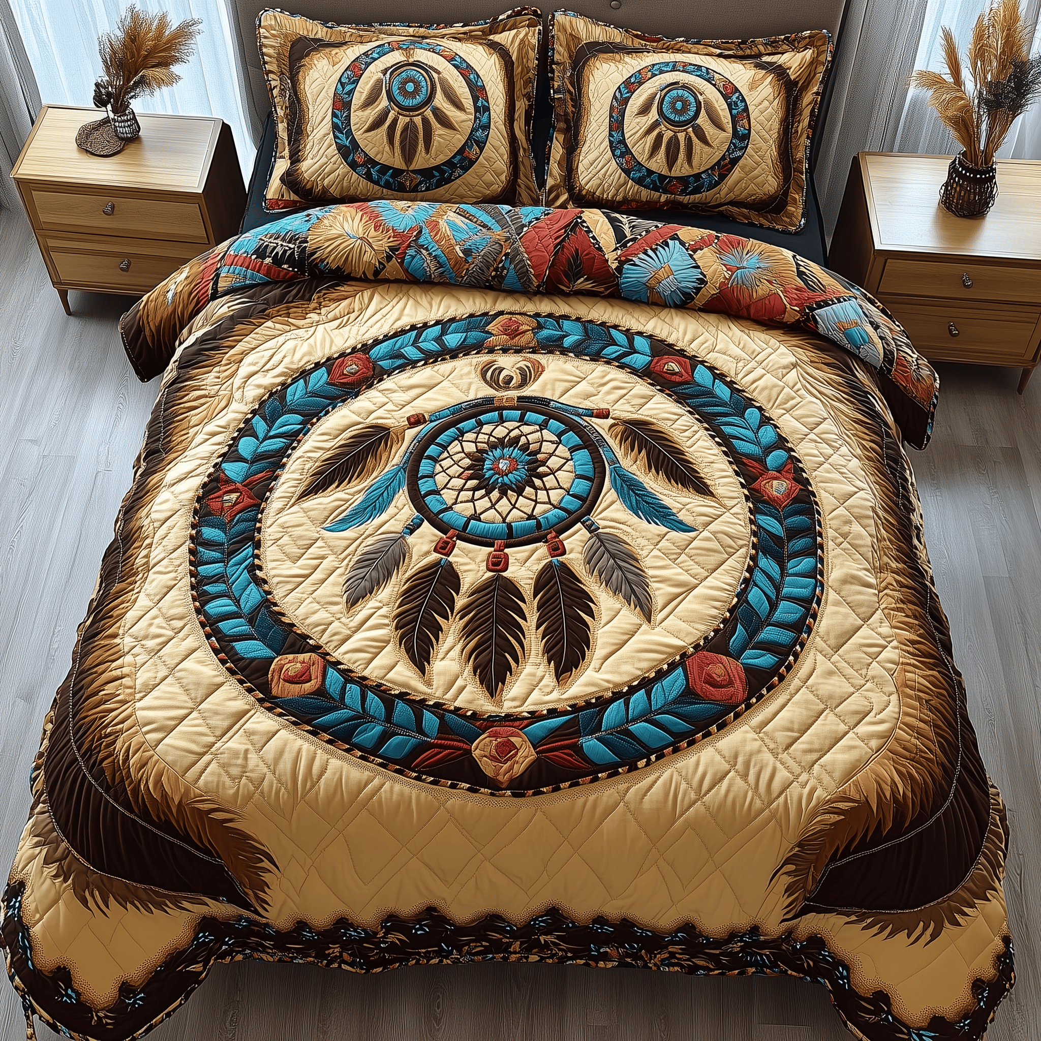 Spirit Guardian Quilted Bedding Set Best Duvet Cover Bedspread Set Mother And Son Gifts
