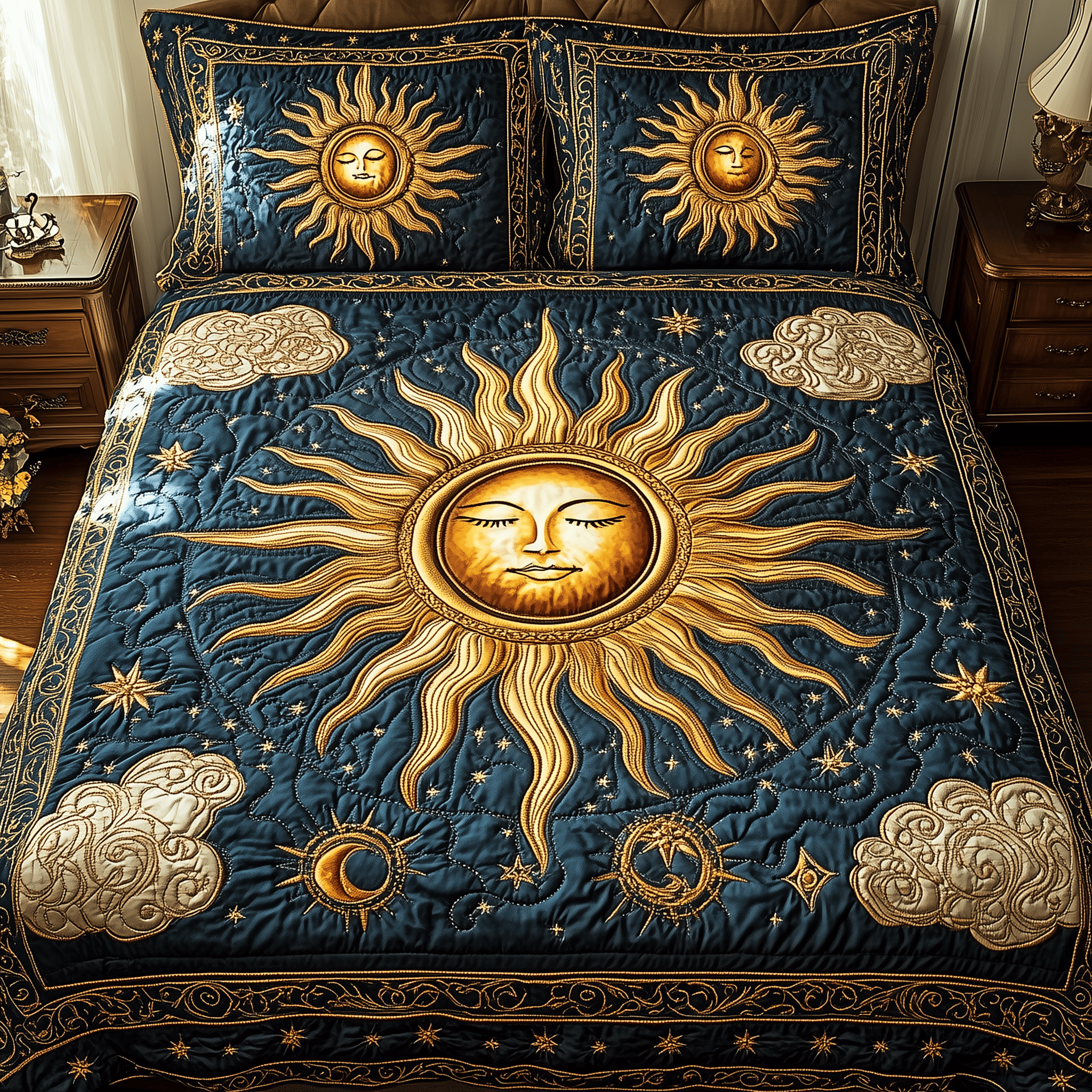 Spirit Of The Sun Quilted Bedding Set Duvet Cover Bedspread Set Item Cute Mothers Day Gifts