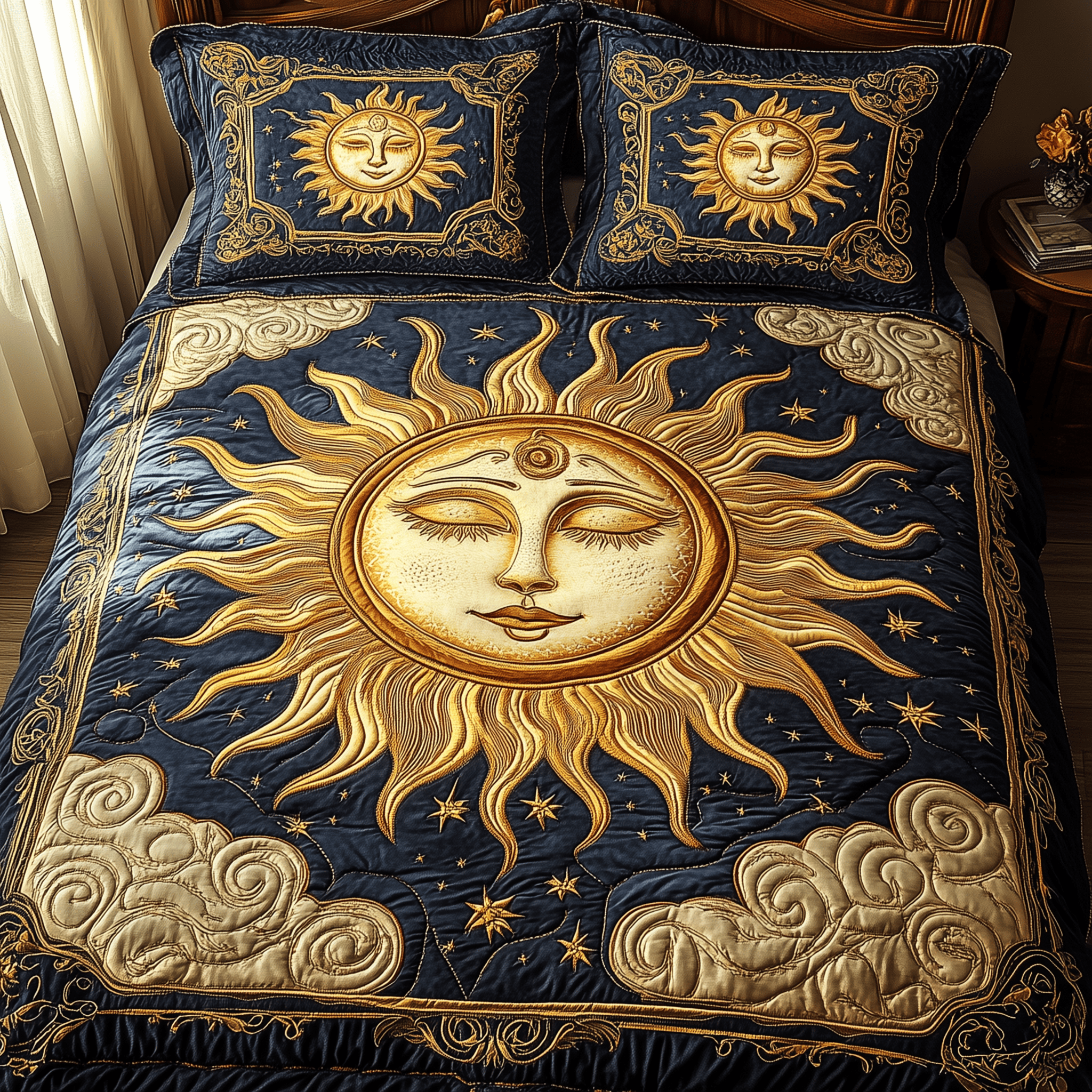 Spirit Of The Sun Quilted Bedding Set Duvet Cover Bedspread Set Item Gift Ideas For Mother In Law