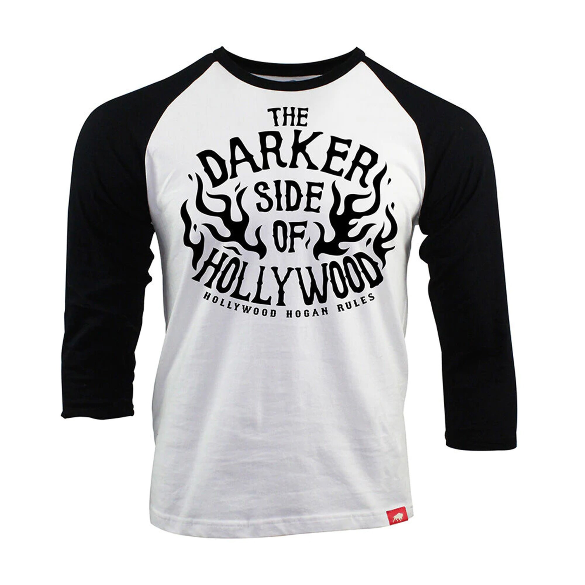 Sportiqe Whiteblack Hulk Hogan The Darker Side Of Hollywood Raglan 34sleeve Tshirt Hulk Hogan Merch