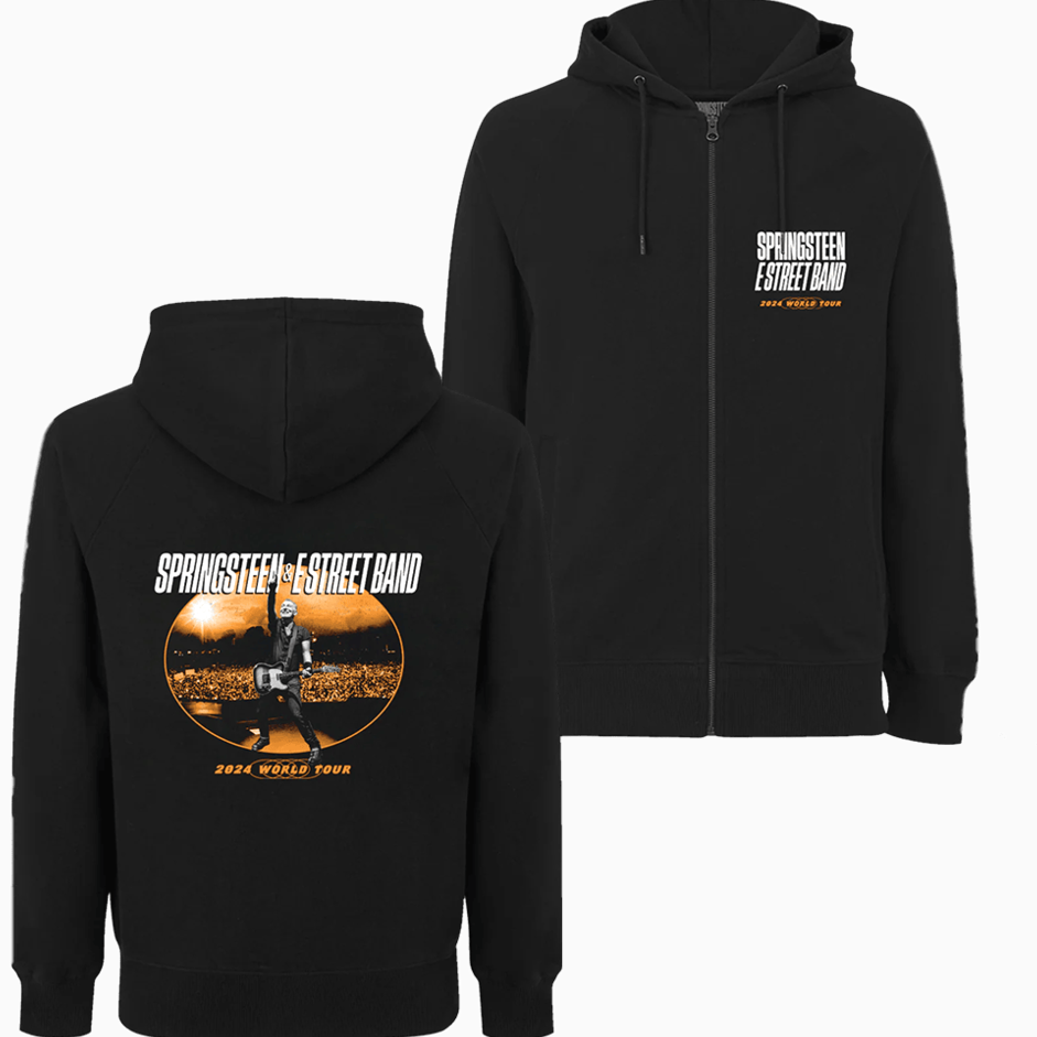 Springsteen And The E Street Band 2024 World Tour Zip Hoodie Bruce Springsteen Merch For Fans