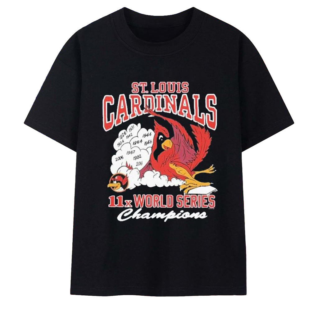 St Louis Cardinals 11X World Series Champions T-Shirt Fan Merch Cool Baseball Gifts