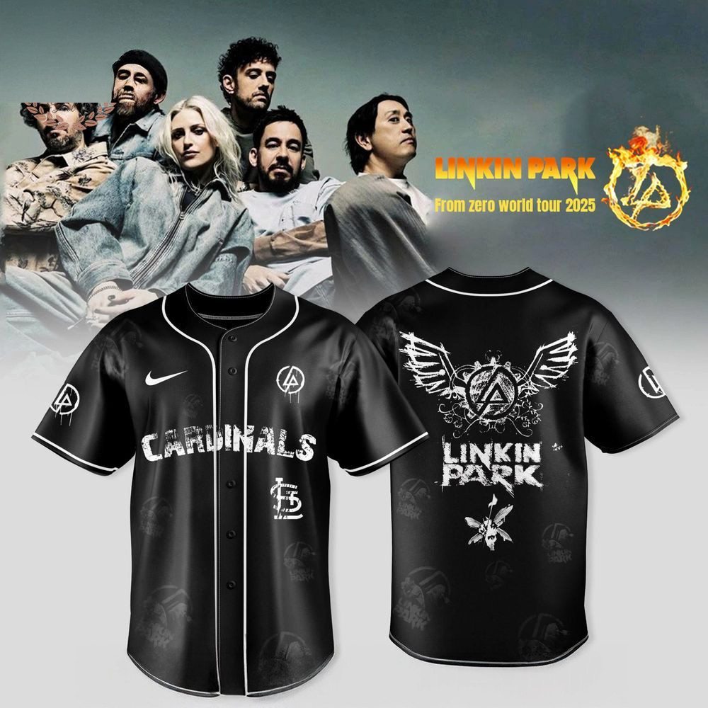 St Louis Cardinals X Linkin Park From Zero World Tour 2025 Jersey Cardinals Merch Gifts For Dad