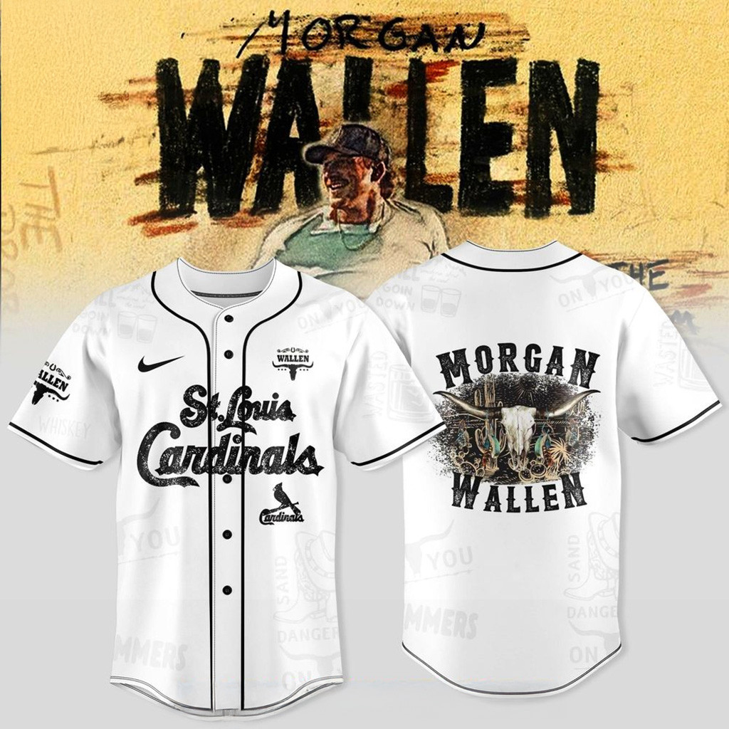 St Louis Cardinals X Wallen Morgan Tour Merch 2025 Jersey Cardinals Merch Him Gifts