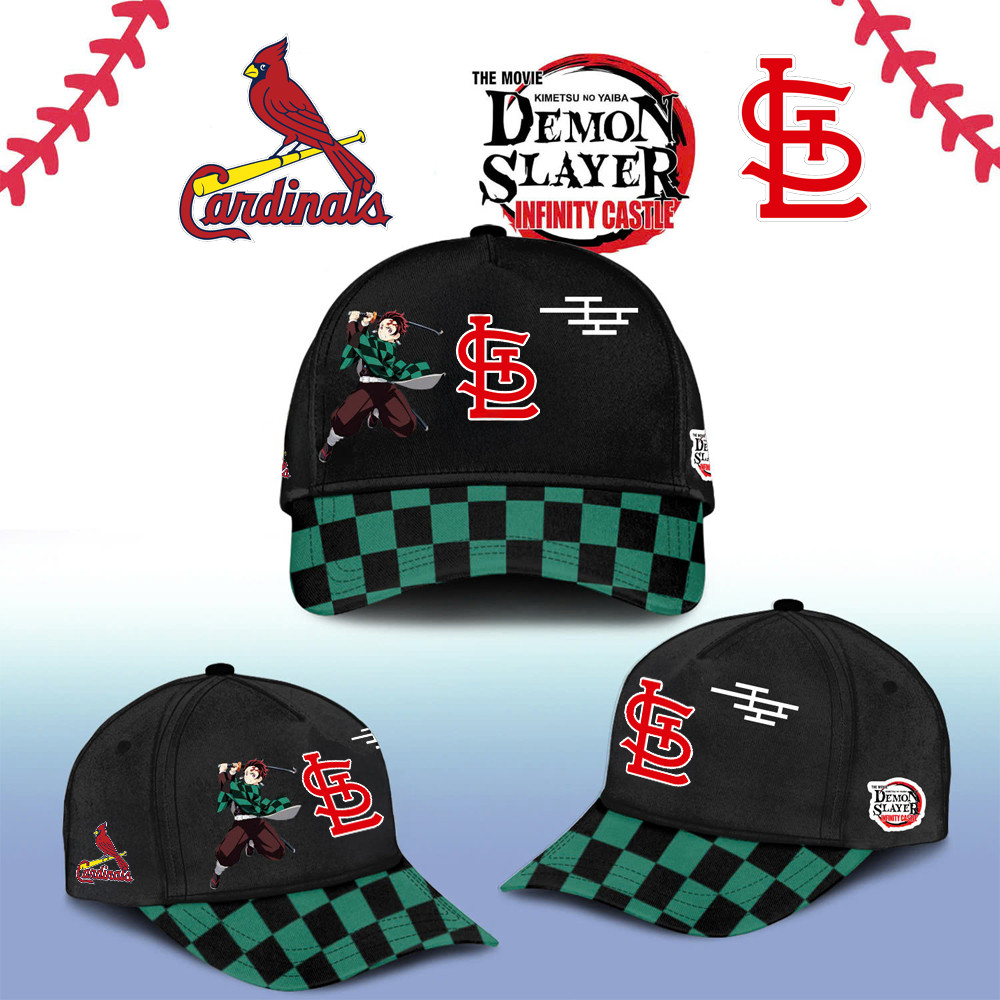 St. Louis Cardinals Demon Slayer Tanjiro Cap 2025 Gift Ideas For Baseball Fans