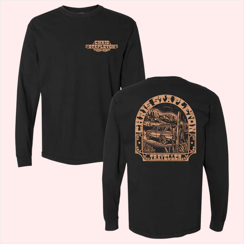 Stapleton Jeep Traveller Heavyweight Long Sleeve T-Shirt Chris Stapleton Merch Gifts For Father