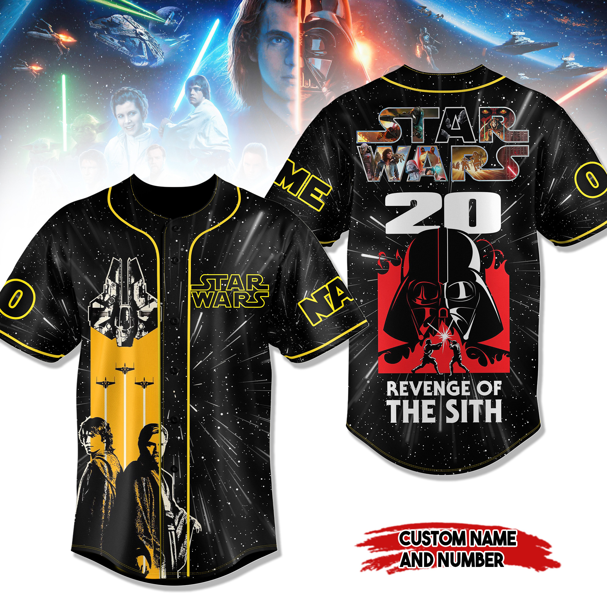 Star Wars Movie Personalized Baseball Jersey For Fans