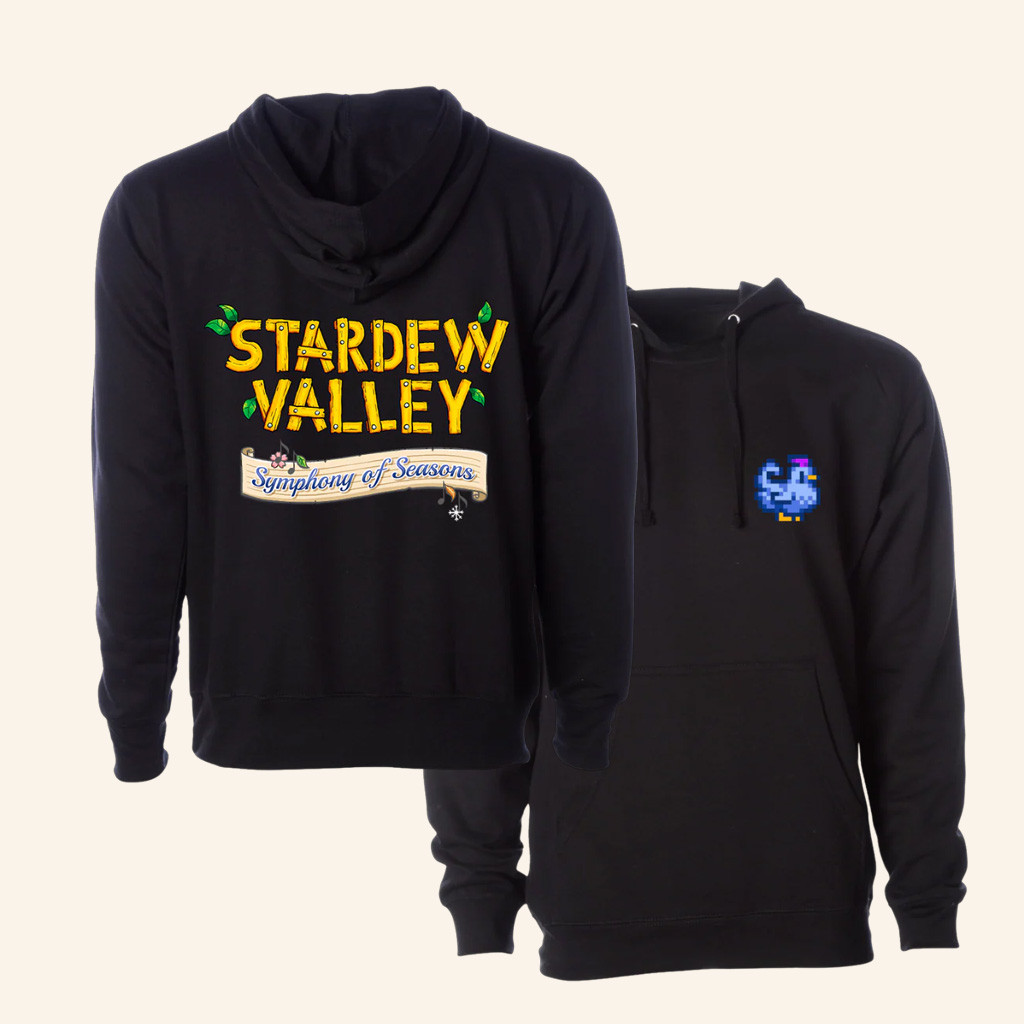 Stardew Valley Concert Merch Blue Chicken Symphony Of Season Hoodie Friends Gifts