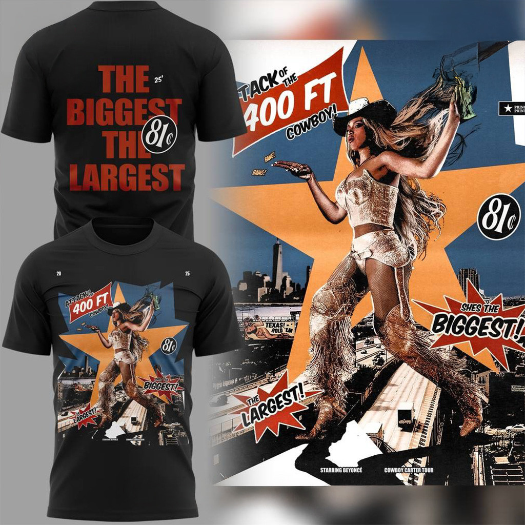 Starring Beyonce Attack Of The 400 Ft Cowboy Special T-Shirt Fan Merch Gifts For Him