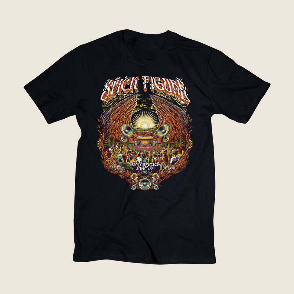 Stick Figure Merch Red Rocks 2025 T-Shirt Useful Gift For Boyfriend Birthday Gifts For Friends