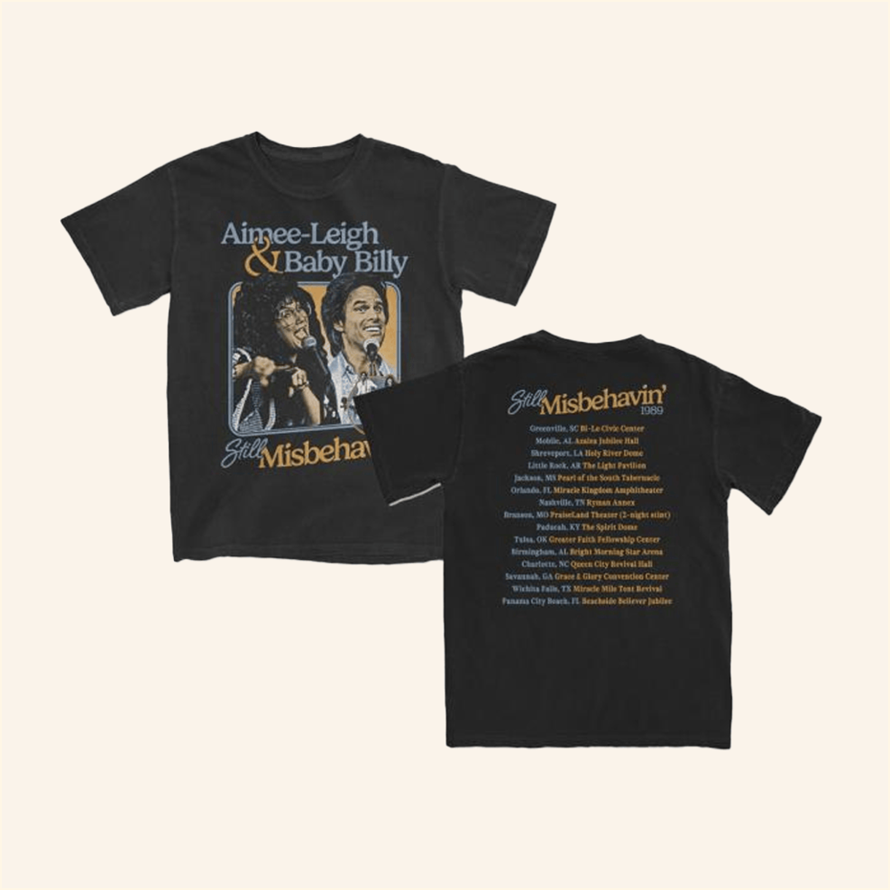 Still Misbehavin '89 Tour T-Shirt Rough House Merch Black Birthday Gifts For Besties