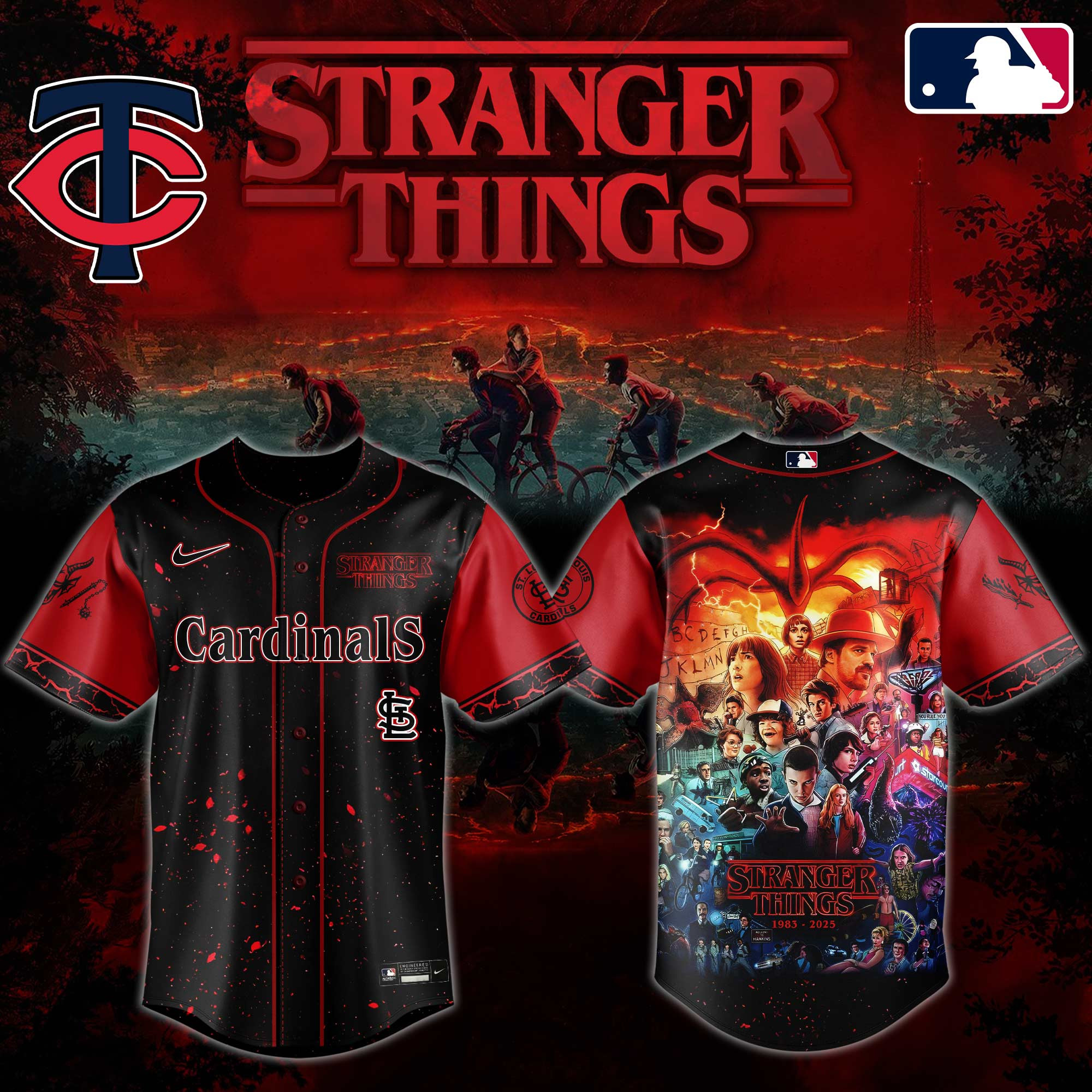 Stl Cardinals X Stranger Things Jersey 2025 Baseball Team Gift Ideas