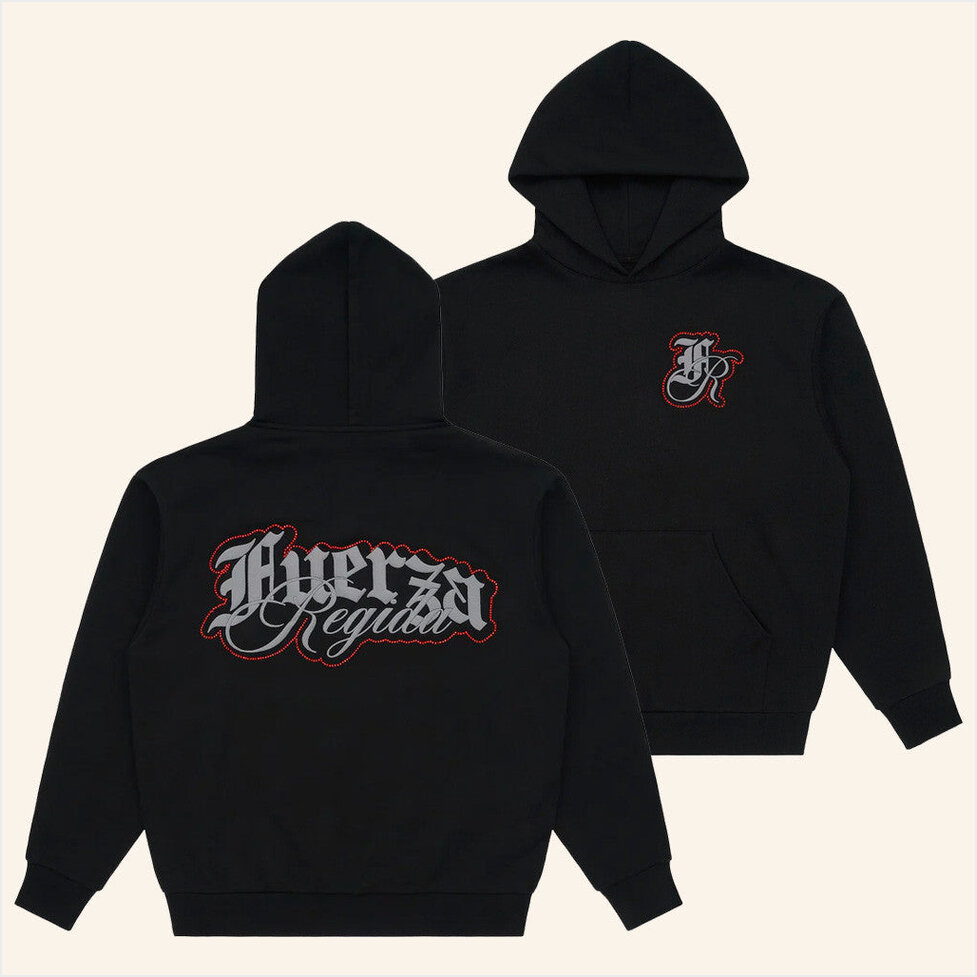 Stones Black Hoodie Fuerza Regida Merch Birthday Present For Husband Gifts For Friends