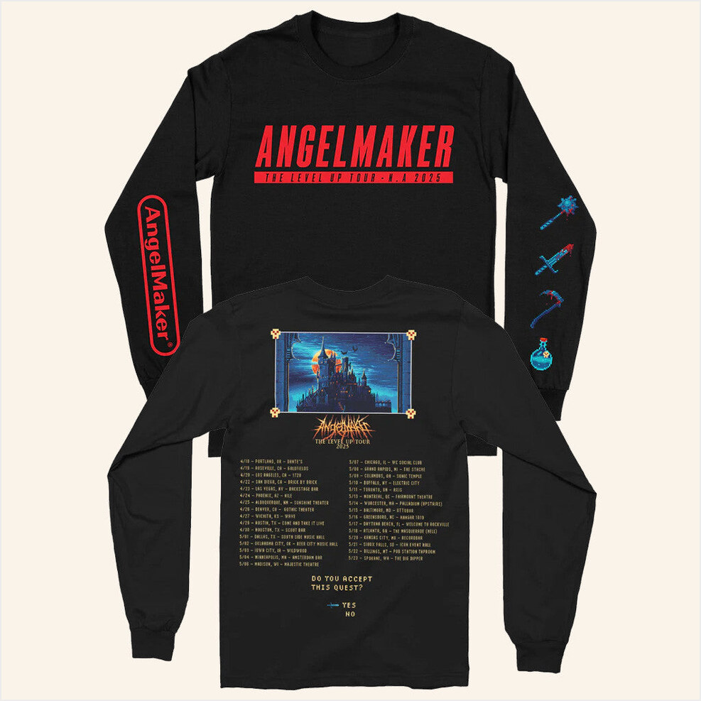 store Merch Angelmaker Level Up Tour Long Sleeve T-Shirt Indiemerch Birthday Gifts For Dad